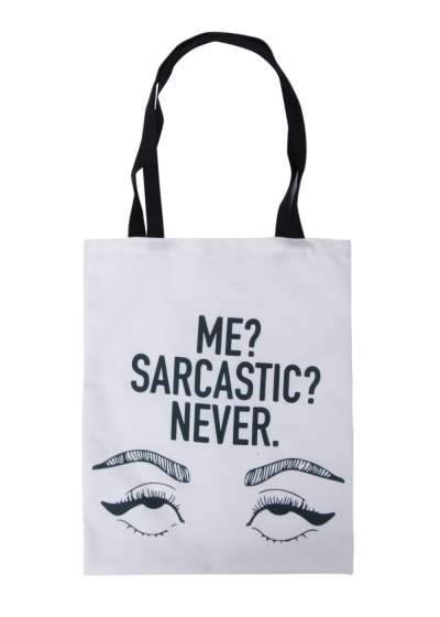 Me Sarcastic Never Vibes Tote Bag