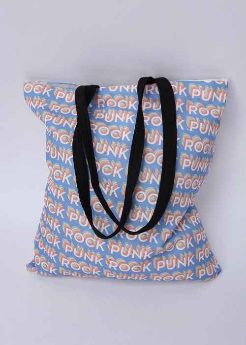 Punk Rock Pattern Tote Bag