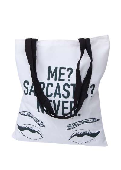 Me Sarcastic Never Vibes Tote Bag
