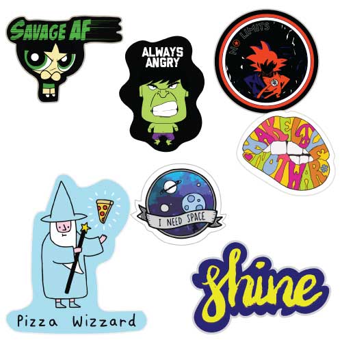 Stickers set of 7