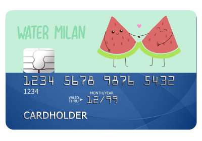 Water Milan Card Sticker