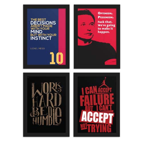 Motivational Thoughts Posters Bundle of 4
