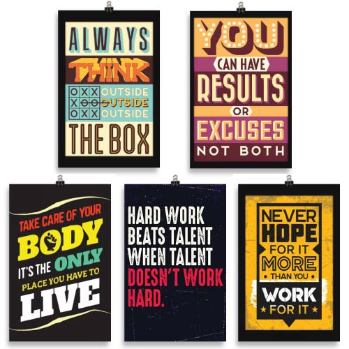 Motivational Thoughts Posters Bundle of 5