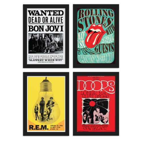 Rock Band Posters Bundle of 4
